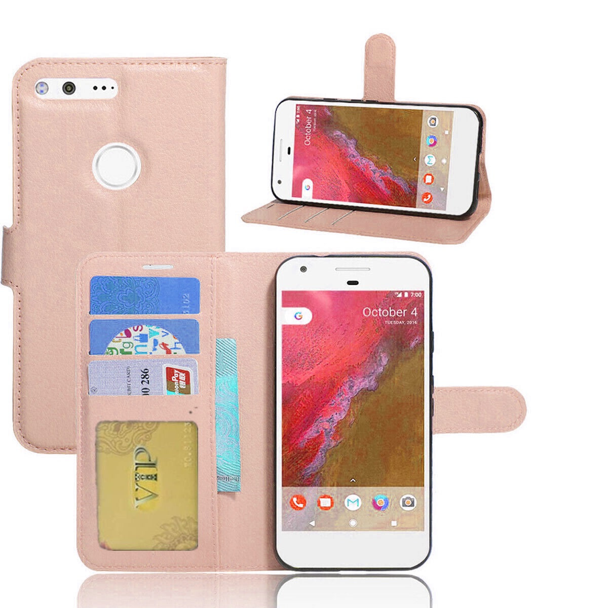 Leather Folio Wallet Case for Google Pixel XL Leather Folio Wallet Case for Google Pixel XL